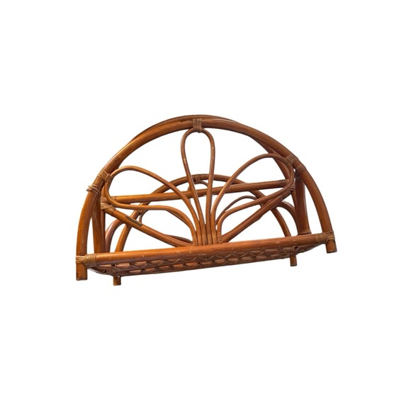 Vintage‎ MCM Rattan Bentwood Magazine/record Holder - Picture 1 of 6